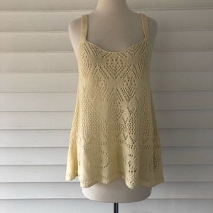 crochet ivory tank